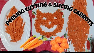 Lets Peel Cut & Slice Carrots ASMR