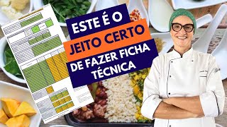 Faça a sua ficha técnica assim para ter controle do seu negócio