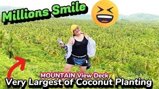 Millions Smile @ Very Largest  Coconut Planting, Mountain view deck #siargao island landtour Ph. 🇵🇭