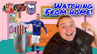 Watching Ipswich Vs Sunderland from home Vlog! Broadhead bins them off!