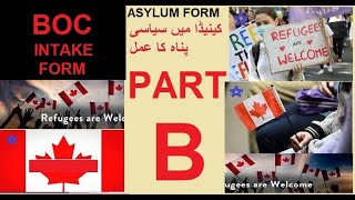 Asylum Seeking in Canada l Asylum Canada ma I BOC I INTAKE FORM