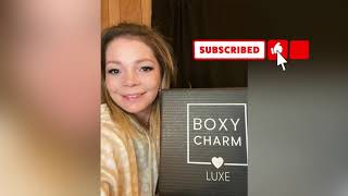 Boxyluxe December unboxing and try-on!!! #boxycharm #boxyluxe #beautyboxes #makeupreview