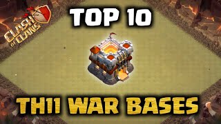 Top 10 Th11 Bases For war with links | Th11 All New Latest Base designs | Best Th11 War Bases | coc