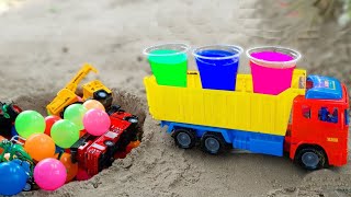 Toys Car For Kids: Learn Colors And Find Cars🚘 | Tractor Trolley & Crane Truck | Kudo Kids Toys