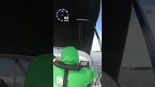 34 knots in the Mustang with 90hp Yamaha on the Parramatta River NSW