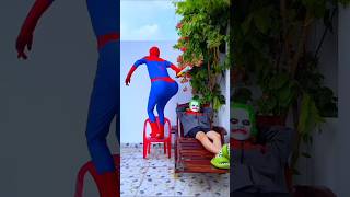 Joker and spider 🕷️😅🥹🥺 #shorts #funny #spiderman