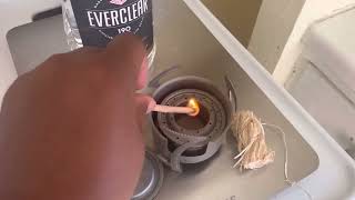 How to make a fire with alcohol