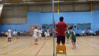 mens Volleyball green vs white 2452014 2