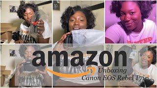 Unboxing My New Canon EOS Rebel T7i | Amazon Bundle| TrenijahG