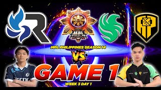 DOMINANT GAME!!! 🔥🔥🔥RSG  PH VS. FALCONS APBREN [FULLGAME 1] MPL-PH S14 | WEEK 3 DAY 1 🔥🔥🔥