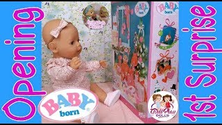 Baby Born Doll Videos| Opening Baby Born Advent Calendar 1st Surprise With Elly & Girls Play Dolls🎁