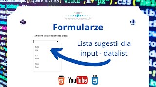 Formularze - Lista sugestii dla input - datalist | Forms - Suggestion list for input - datalist