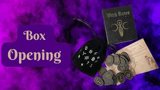 Box Opening- Viewing-Review: Witch Runes Engraved Wood Divination