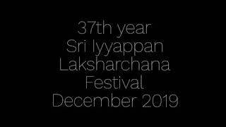 37th Year Sri Iyyappan Laksharchana Festival | December 2019 | Invitation | SIBSCT