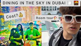 I went to DINE IN THE SKY in Dubai🇦🇪🍽️ || My Hotel room tour in Dubai marina