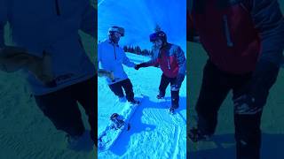 Guy quits snowboarding, I help him learn #snowboarding