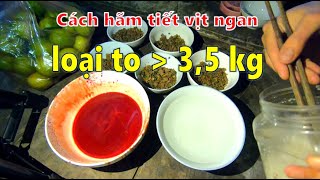 Cách hãm và đánh tiết canh vịt ngan ngỗng loại to