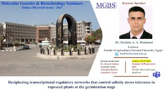 MGBS 2023- salinity stress tolerance in rapeseed plants -  Dr. Ibrahim A. A. Mohamed's