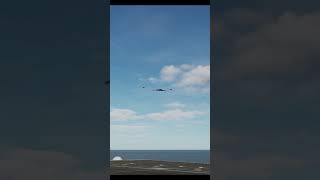 EPIC B2 BOMBER WITH F18 ESCORT VISITS A US CARRIER!! #f18 #b2 #usairforce #dcs #shorts #milsim