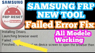 (ERROR FIX TOOL) Reset FRP For All Samsung phones Free Tool