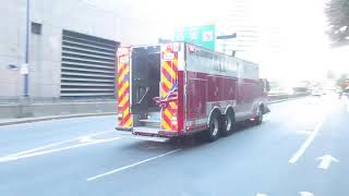 Boston Fire Dept Rescue 1 and Division 1 Command Responding