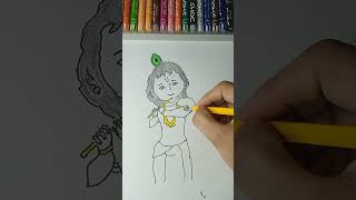 How to draw easy drawing Krishna || kids drawing || step by step  || easy drawing for kids 🎨