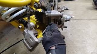 Yamaha YXZ1000R rear brake change, the easiest way