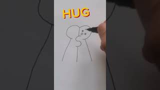 You Need a Hug/ simple drawing #drawing #love #shorts