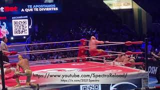 Arena Mexico 7/Jun/2024 Star Jr , Máscara Dorada y Volador Jr vs Euforia, Templario y Ángel de Oro