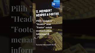 Membuat Header & Footer #microsoft #microsoftword #tutorial #tutorialmicrosoft