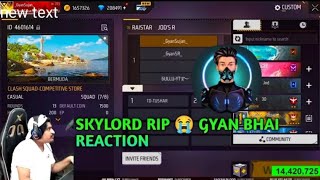 @GyanGaming ㅤ REACTION @Skylord69  RIP 😭 SKYLORD ACCIDENT 💔😭