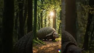 Ancient Giant: Glyptodon Roaming the Forest #shortsfeed #ai #trending