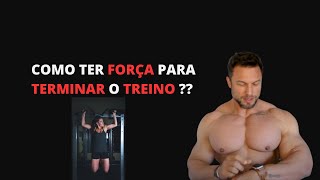 Dica para você que fica sem força para terminar o treino !!