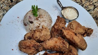 أجنحة الدجاج مقرمشة🍗 بالارز🍚 طبق صيفي بامتياز 🌸