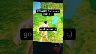 PALWORLD is blowing up right now.. depresso is me 😵‍💫 #palworld #steamdeck #handheld #viral #cozy