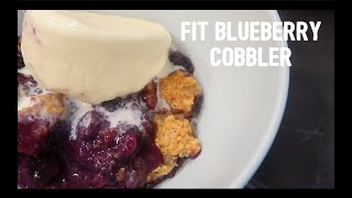 HEALTHY BLUEBERRY COBBLER | POSTRE DE ARANDANOS SALUDABLE