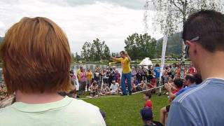 Slackline am Badesee von Uttendorf