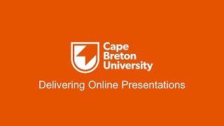 Delivering Online Presentations