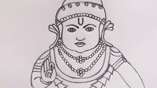 How to draw a God Ayyappan Swamy | God drawing | Ayyappa drawing @TamilNewArt