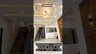 Contemporary 4 bedroom detached Duplex at Chevron, Lekki. Call +2348067491442