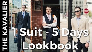 5 Ways to Wear 1 Suit - One Suit One Week