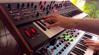 Moog Matriarch, Sequential OB-6 and Roland TR-8S in action