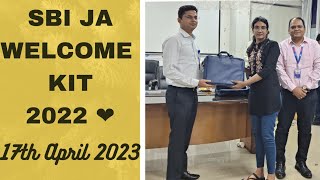 SBI JA 2022 welcome Kit unboxing VLOG 😍...#sbi #banking