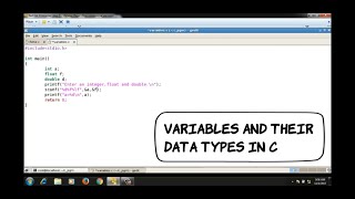 Variables | Data Types | Lab | Programming in C | C Programming