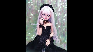 full custom bjd 1/4 black dress