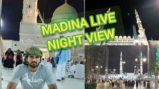 Madina Al Munawwarah | Masjid e Nabawi | The most beautiful night view of the city  of Madina.