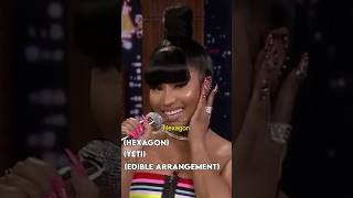 Nicki Minaj uses 3 random words in a rap on the spot in Wheel of Freestyle #viral #rap #nickiminaj