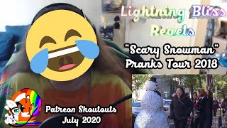 Lightning Bliss Reacts to "Scary Snowman" Pranks 2018