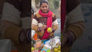 Hard Working Aunty Selling Mashala Guava 🥰🥺#streetfoods #shorts #hardworking #guva