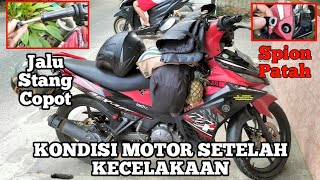 KONDISI MOTOR YAMAHA JUPITER MX 135cc SETELAH MENGALAMI KECELAKAAN